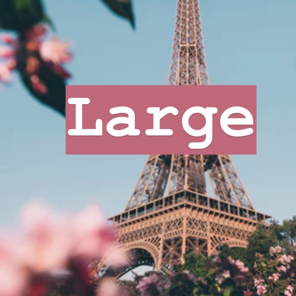 Sizes large